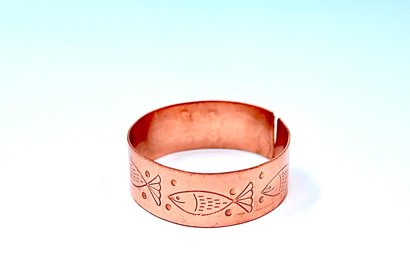 copper bracelet with Fish