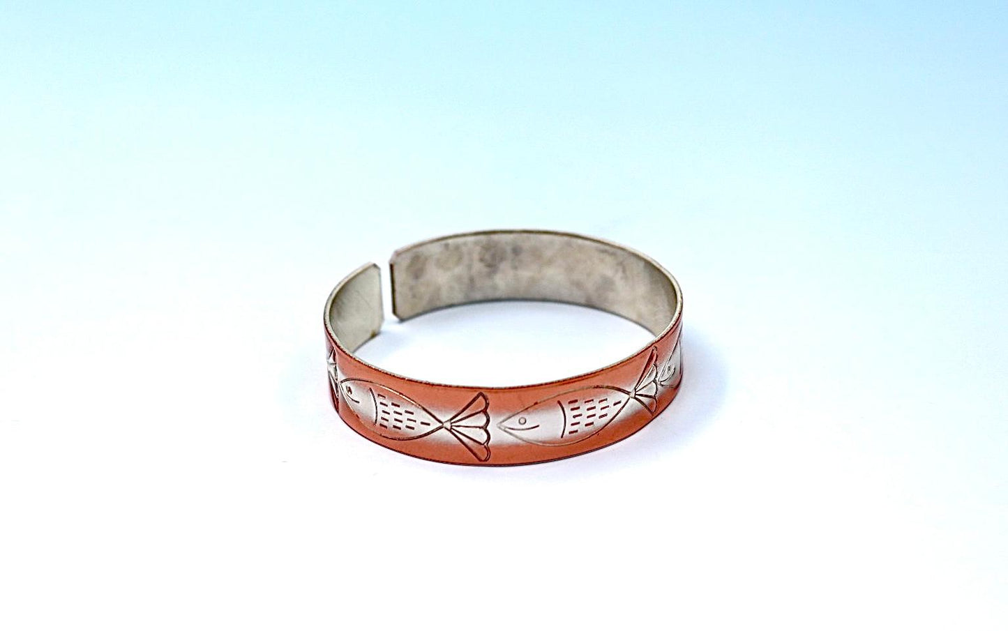 Hand made copper and silver bracelet with unique design