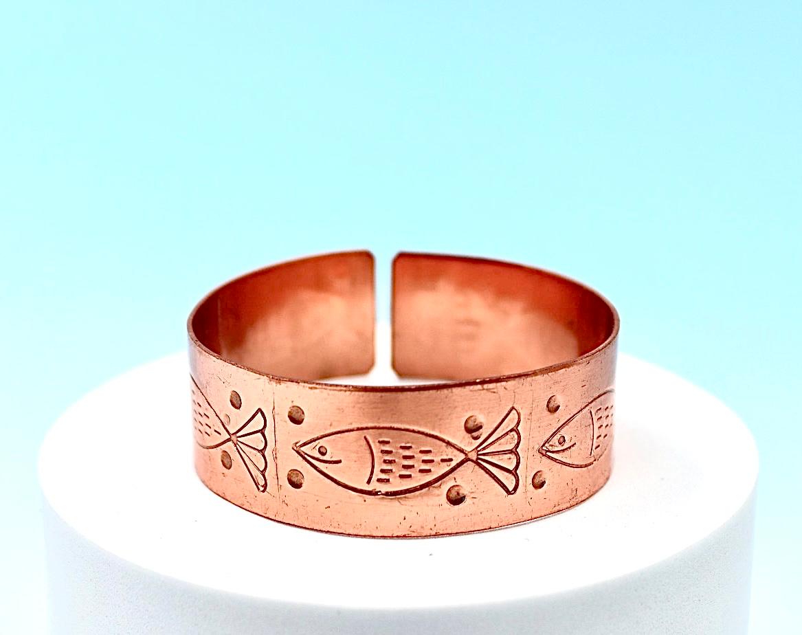 copper bracelet with Fish