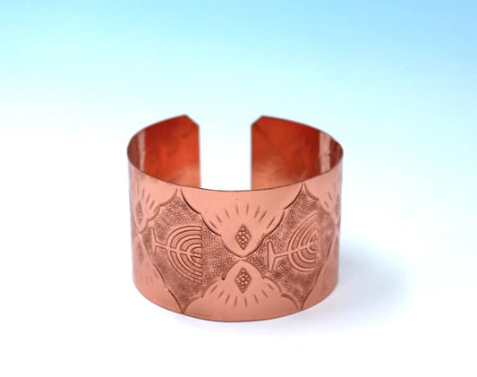 copper bracelet with The Menorah