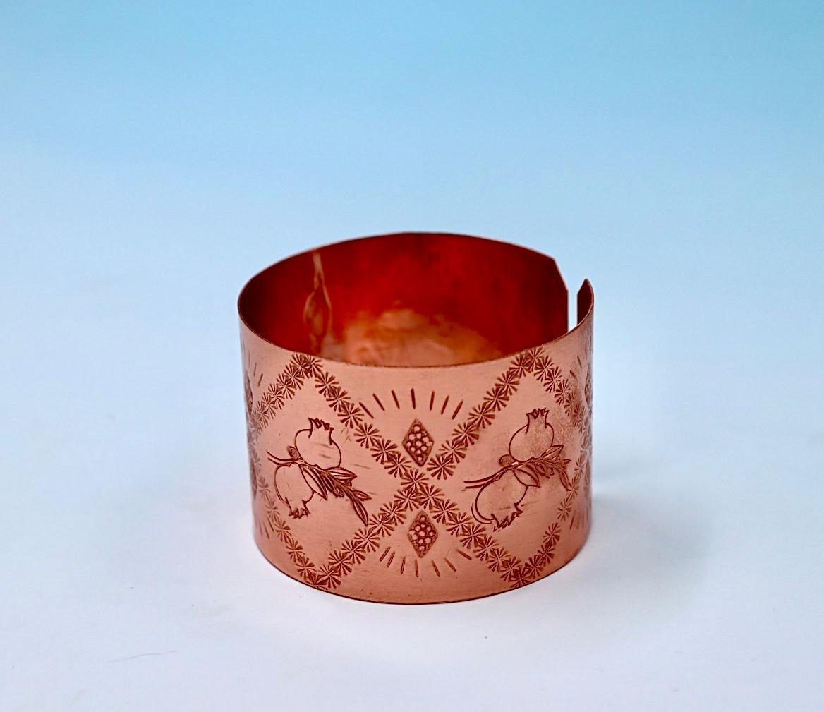 copper bracelet with Pomegranates