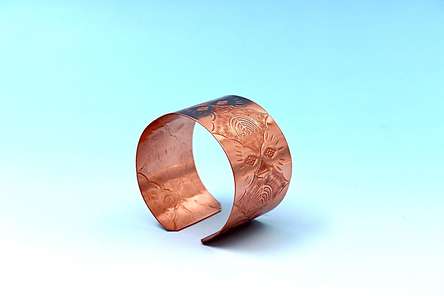 copper bracelet with The Menorah