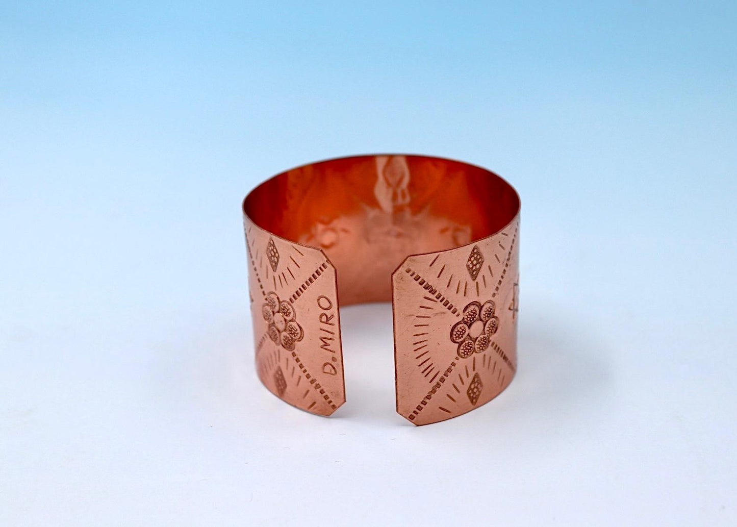 copper bracelet with pomegranates