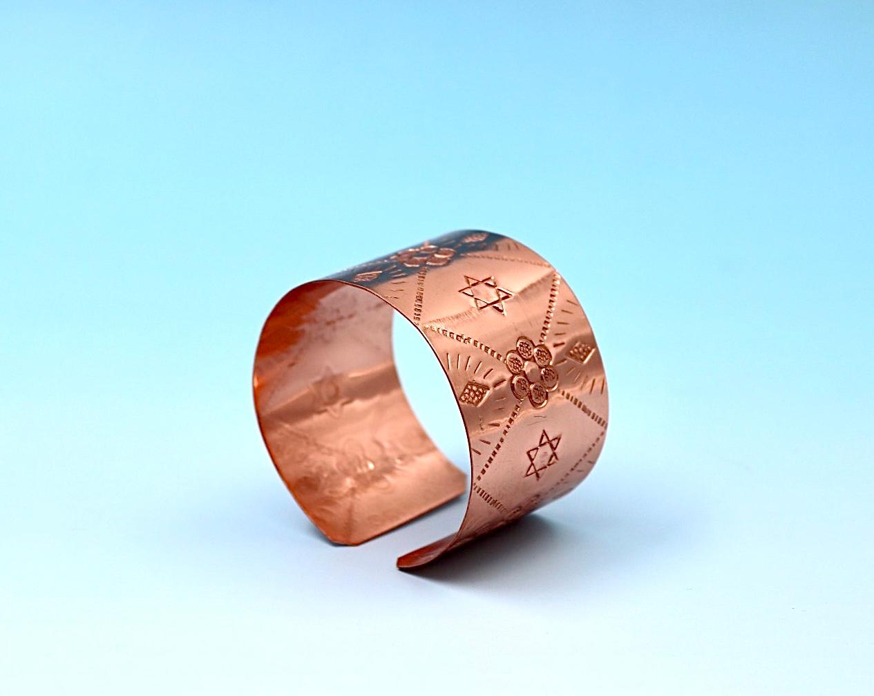 copper bracelets with David Star