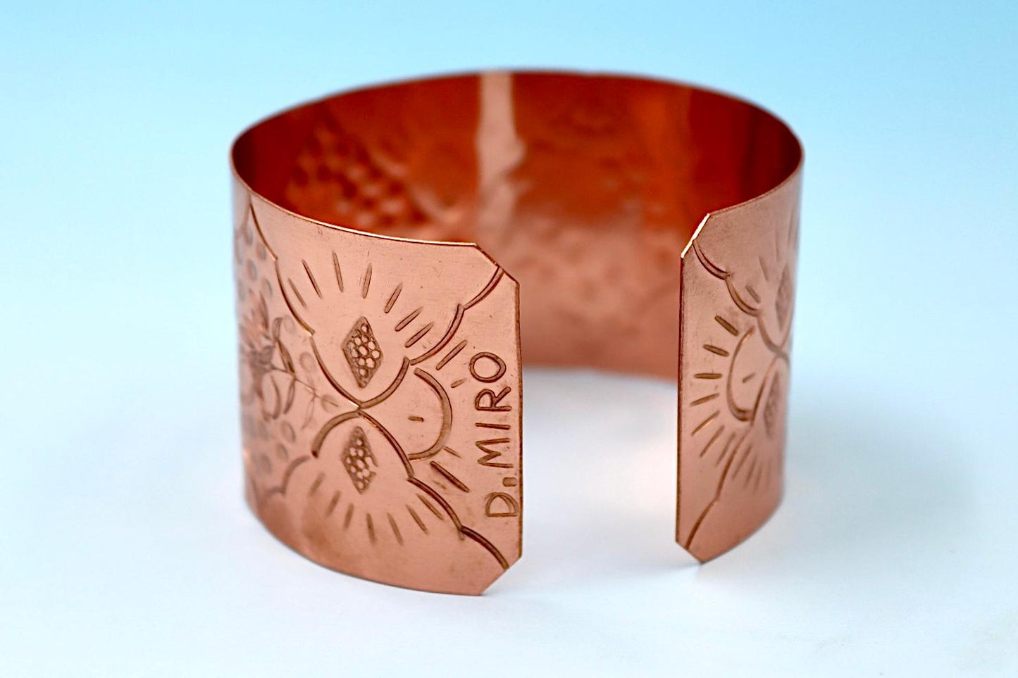 copper bracelet with Pomegranates