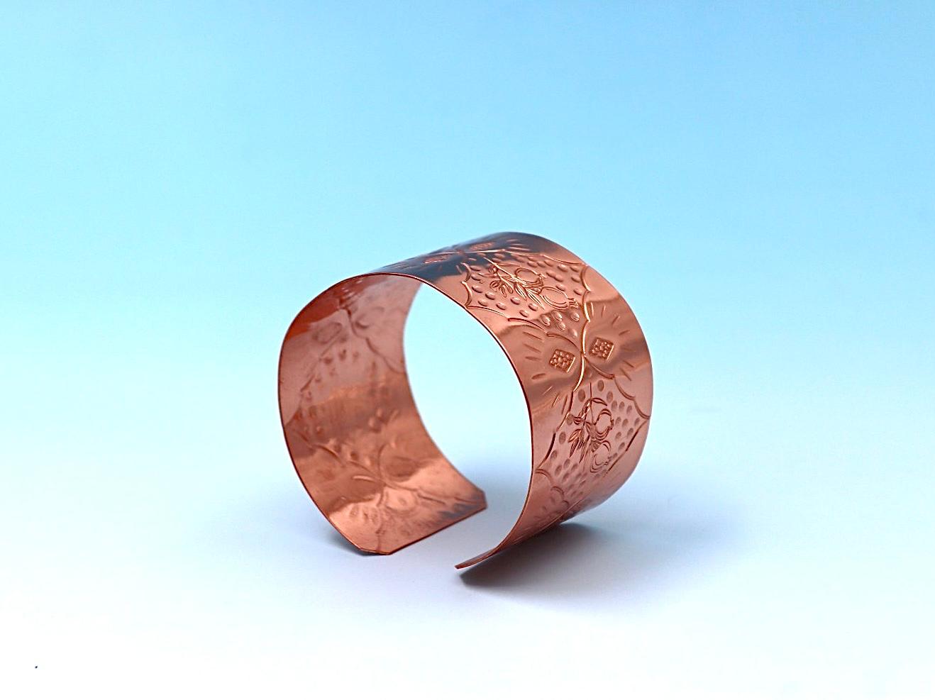 copper bracelet with Pomegranates