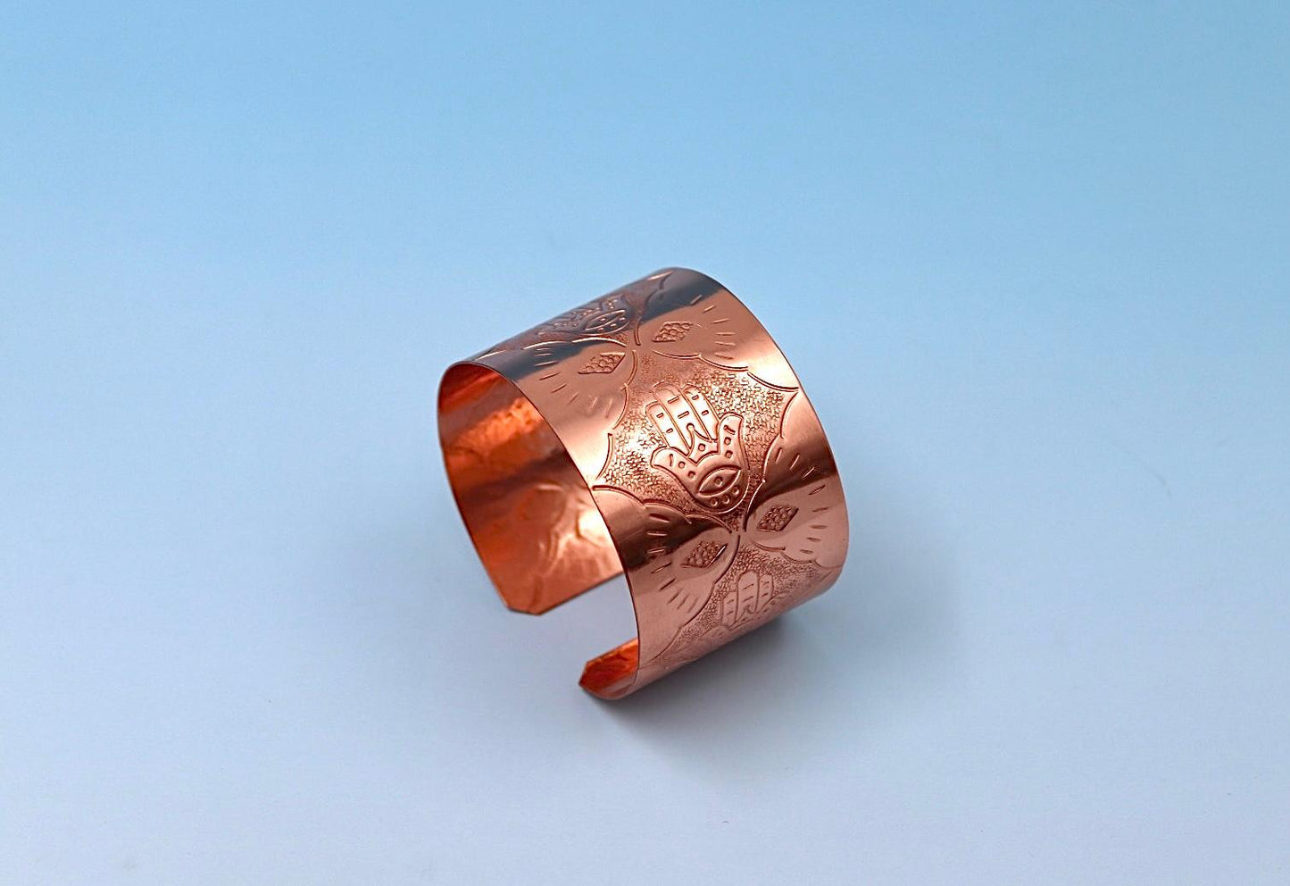 copper bracelets with Hamsa