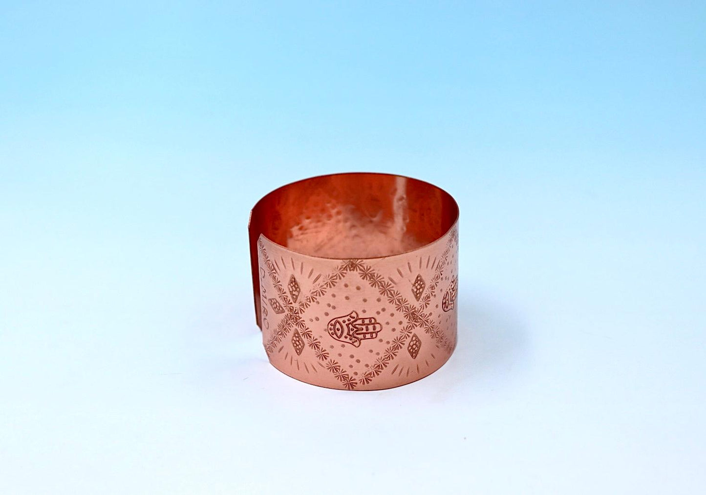 copper bracelet with Hamsa