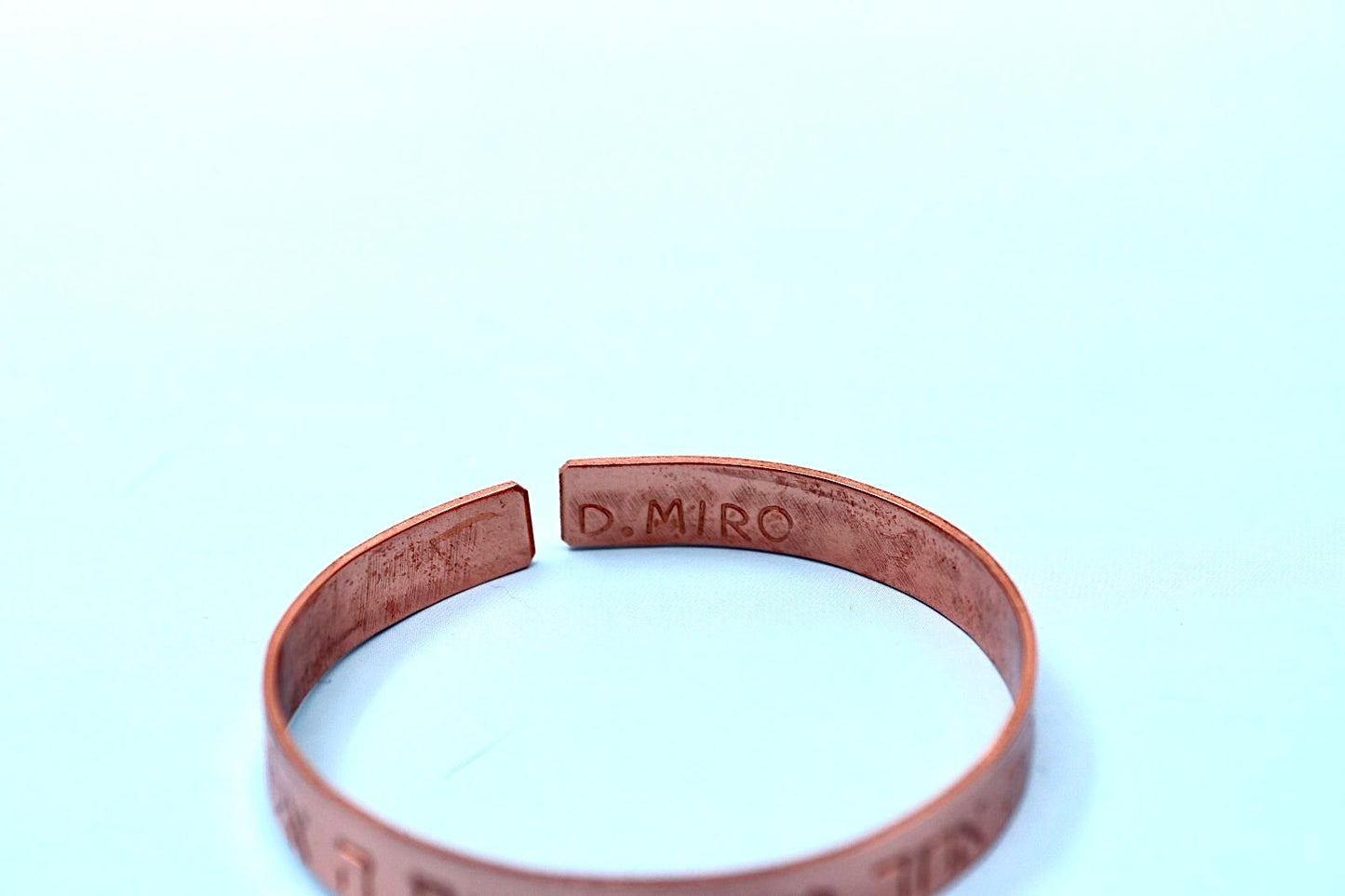 copper bracelet with Shema Israel blessing