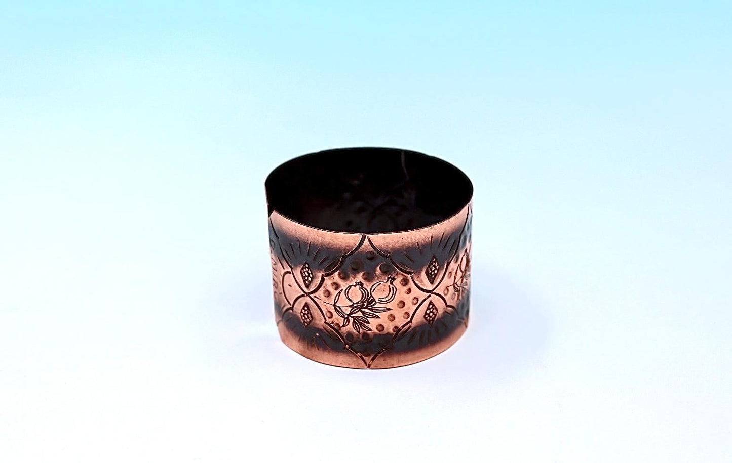 Oxides copper bracelet with pomegranates