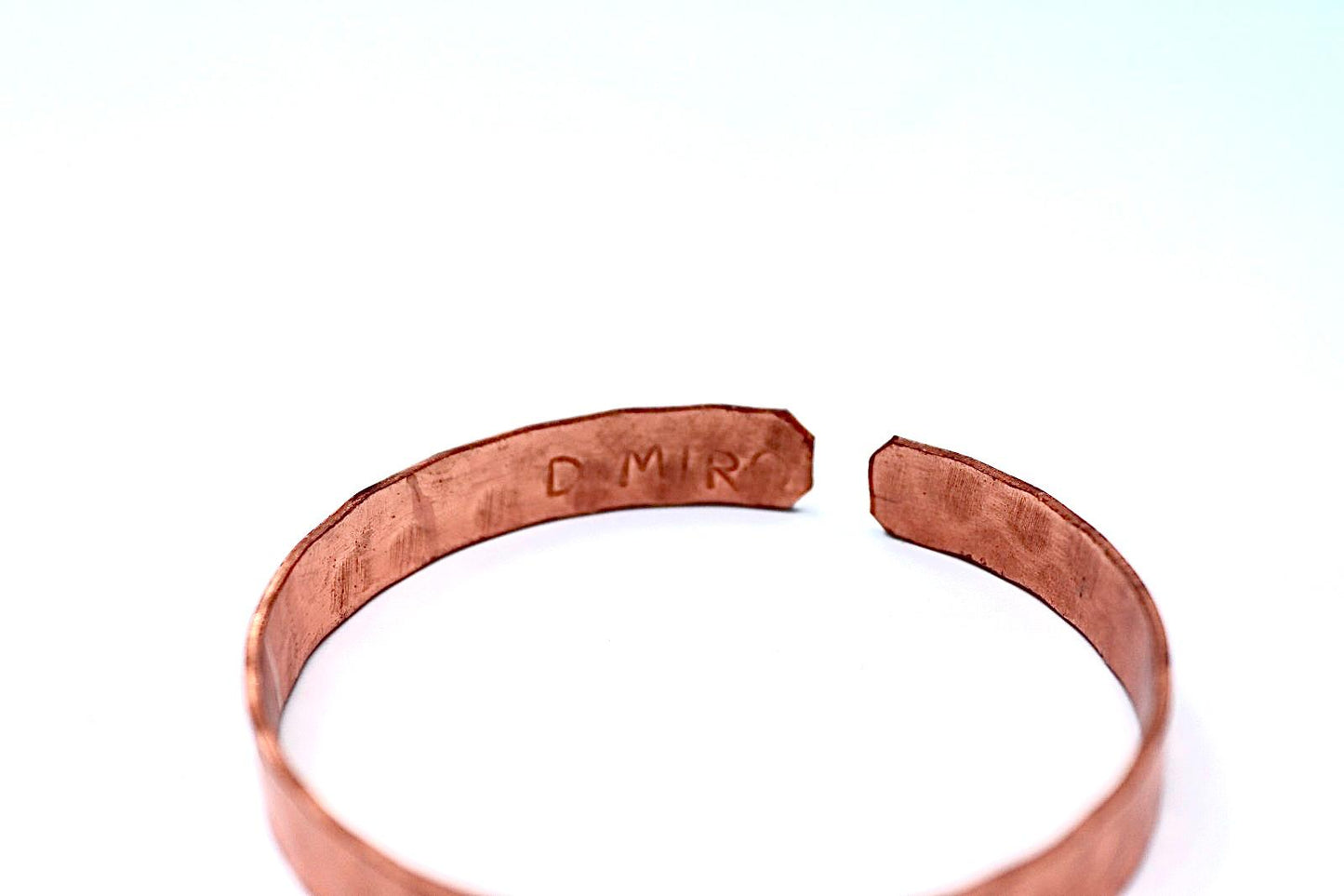 Narrow copper bracelet.   luck