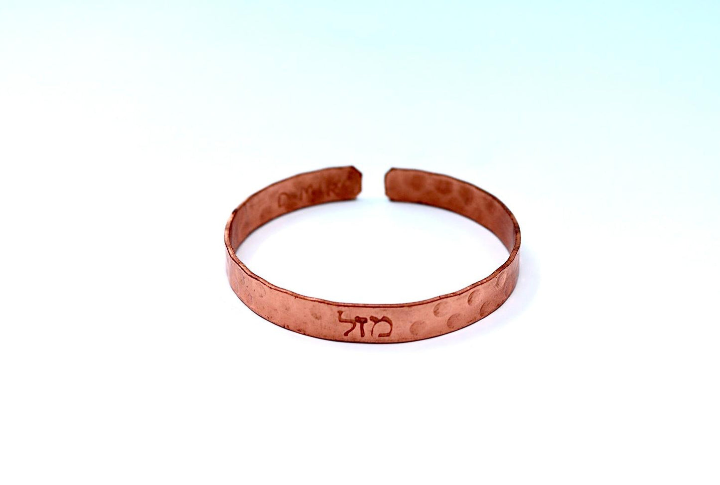 Narrow copper bracelet.   luck