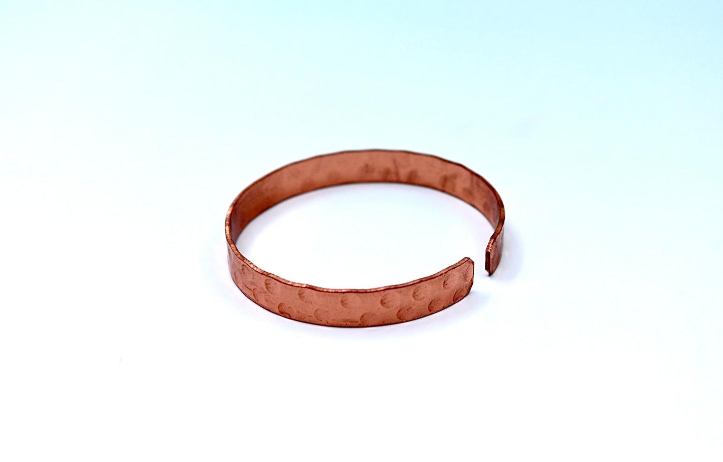 Narrow copper bracelet.   luck