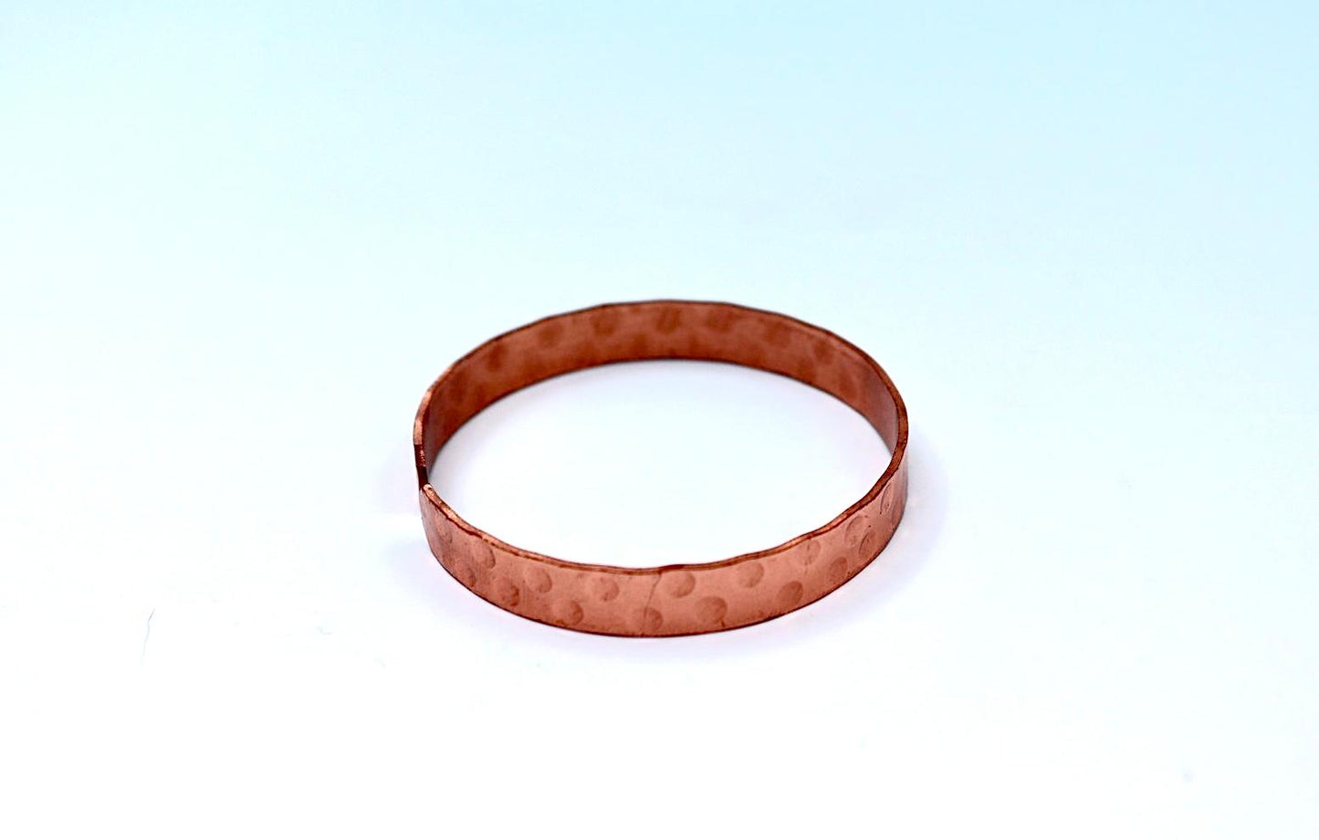 Narrow copper bracelet.   luck