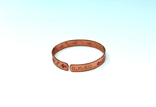 copper bracelet with cross