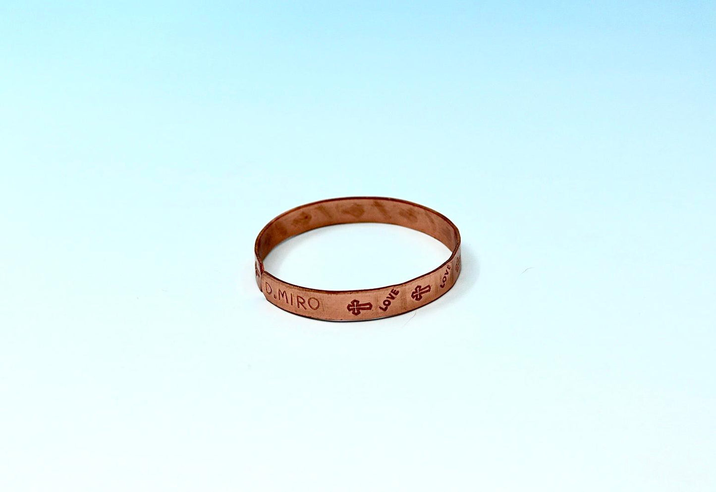 copper bracelet with cross