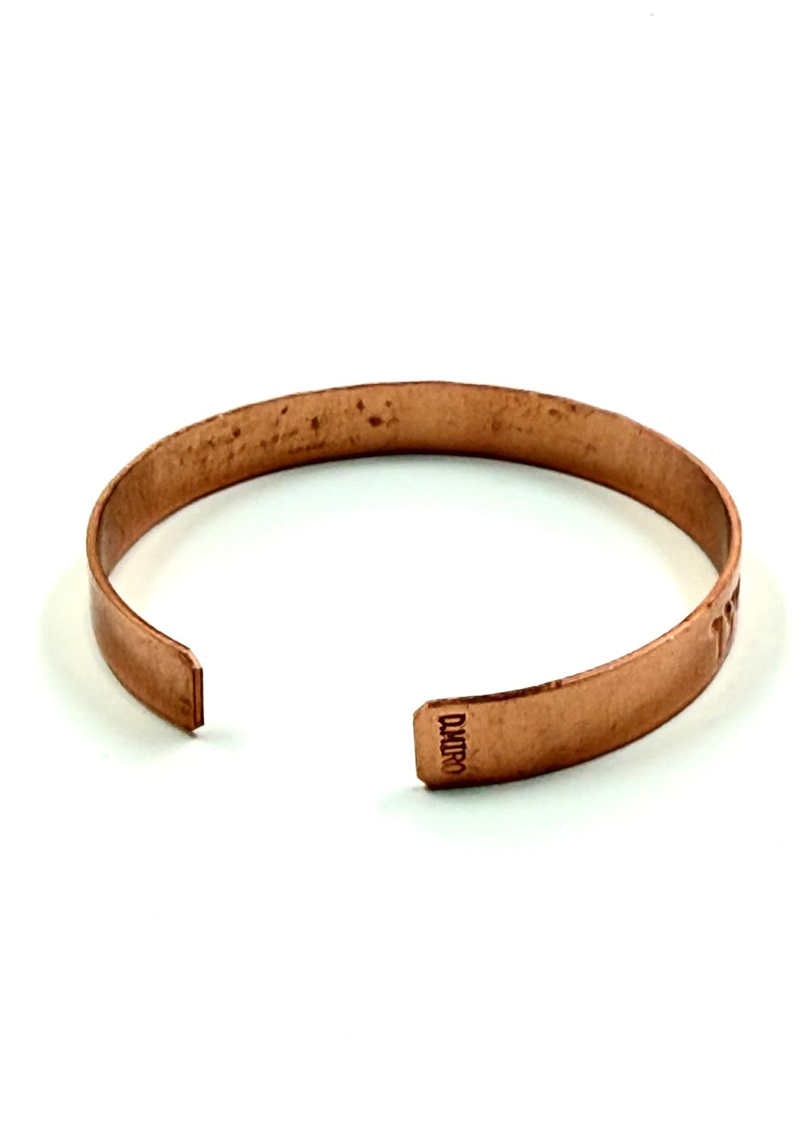 Copper bracelet Engraved:  "He shall receive a blessing from the Lord.."