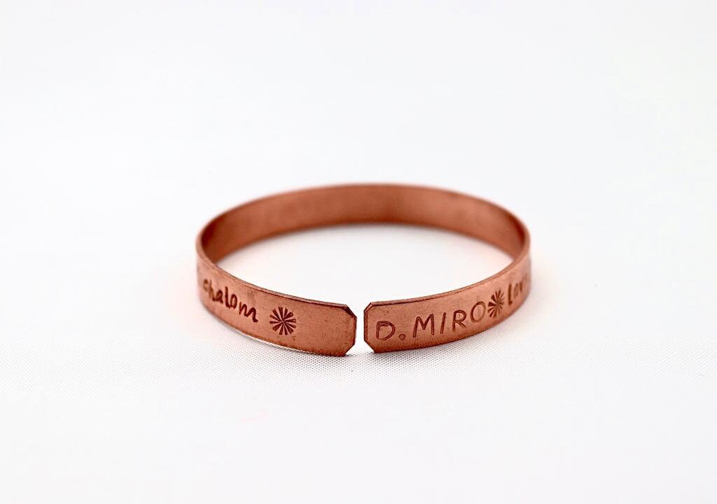 copper bracelet with sever blessings