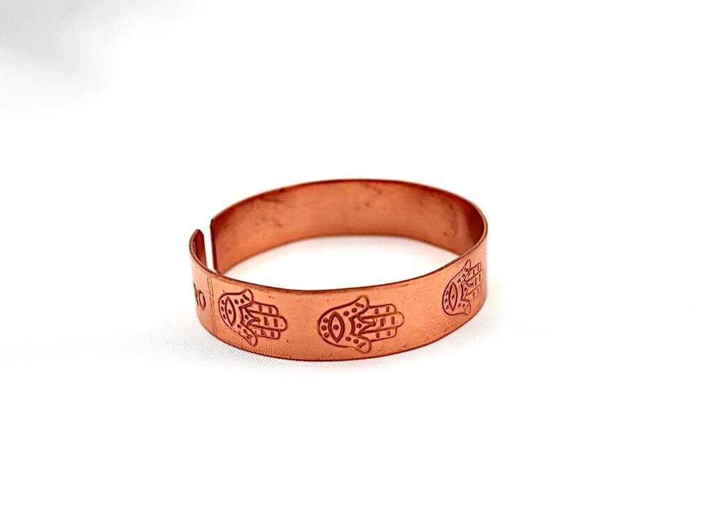 copper bracelet with Hamsa