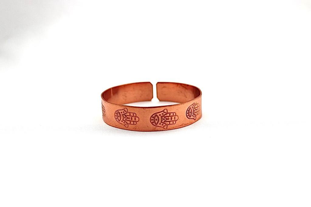 copper bracelet with Hamsa