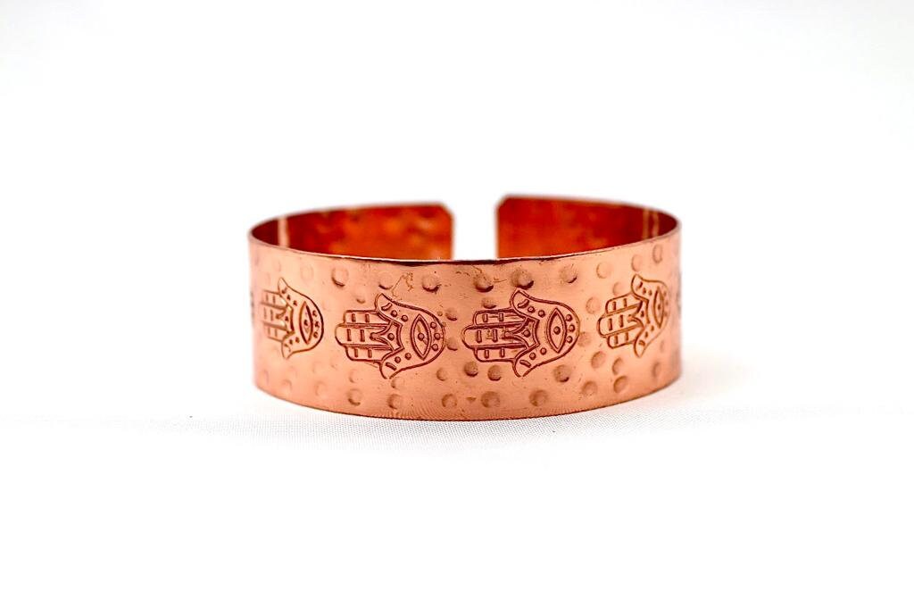 copper bracelet with Hamsa