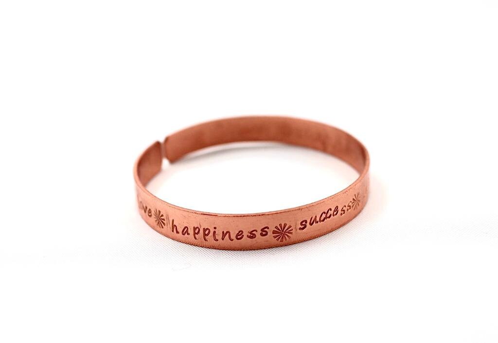 copper bracelet with sever blessings