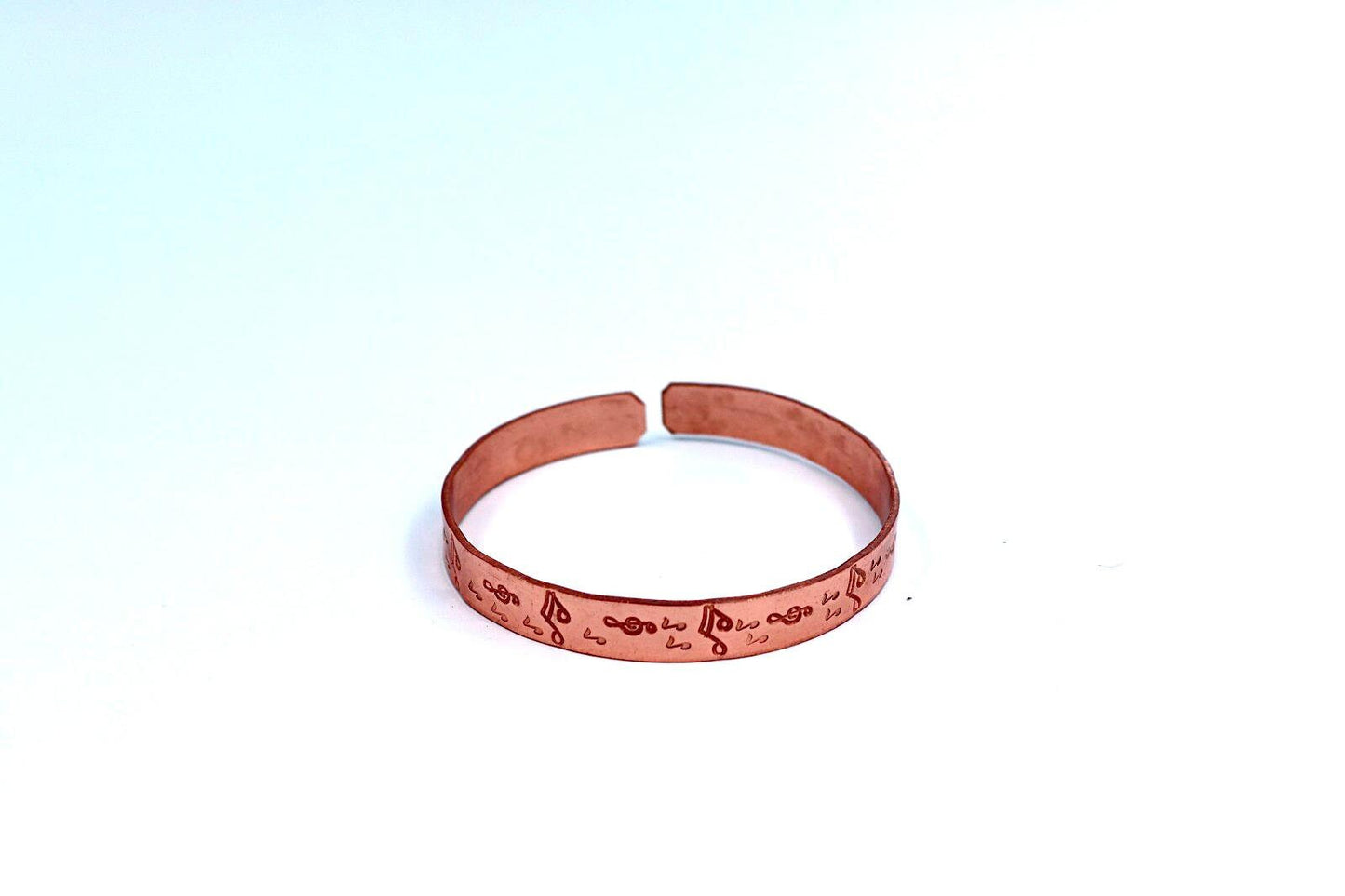 copper bracelet with Musical notes