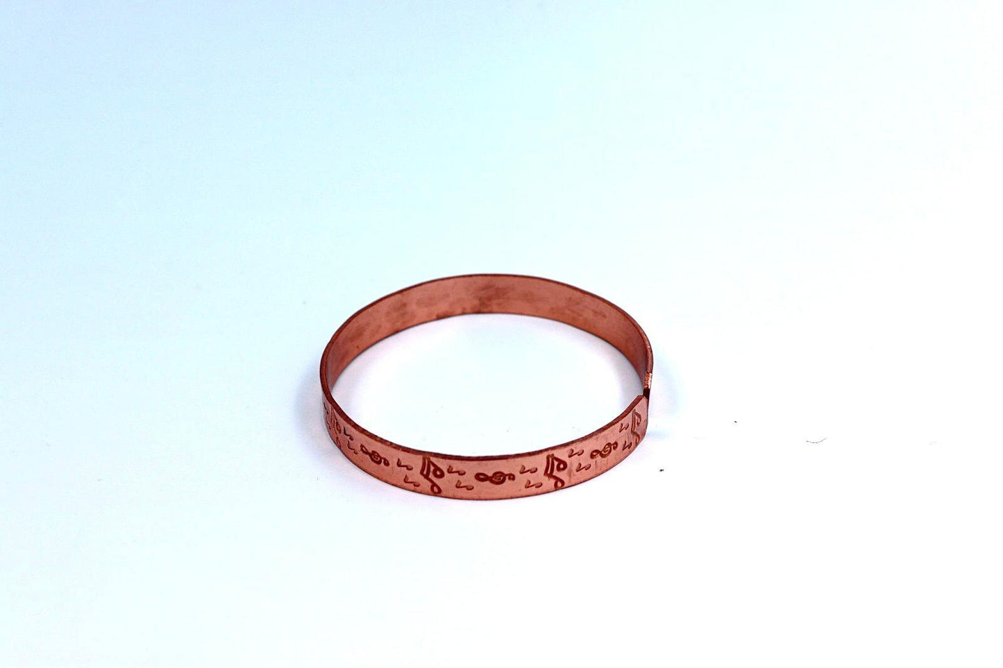 copper bracelet with Musical notes