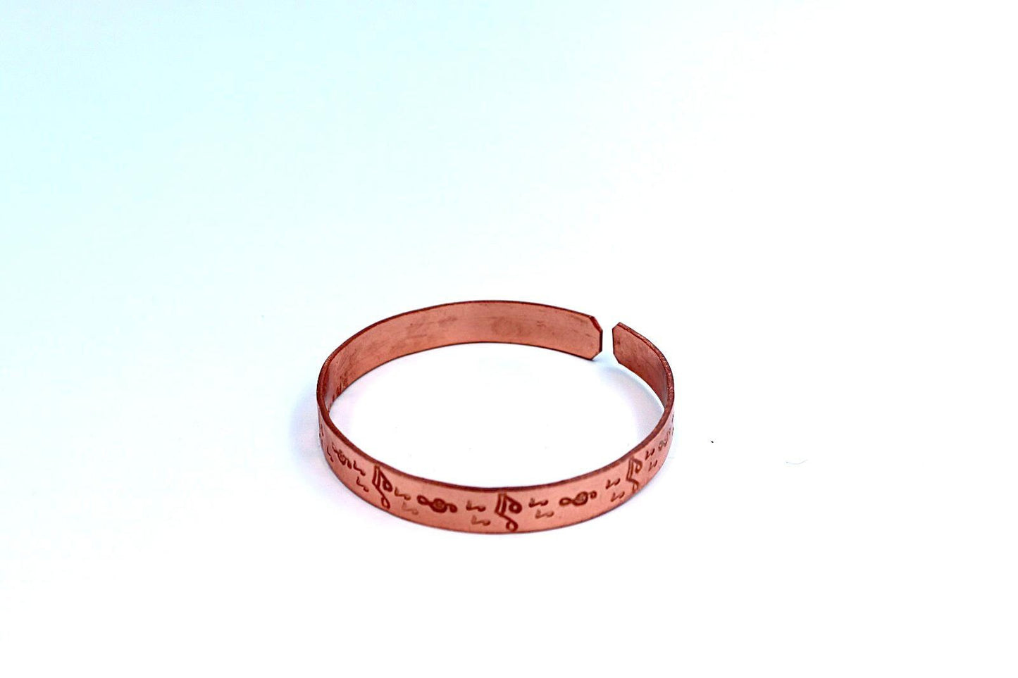 copper bracelet with Musical notes