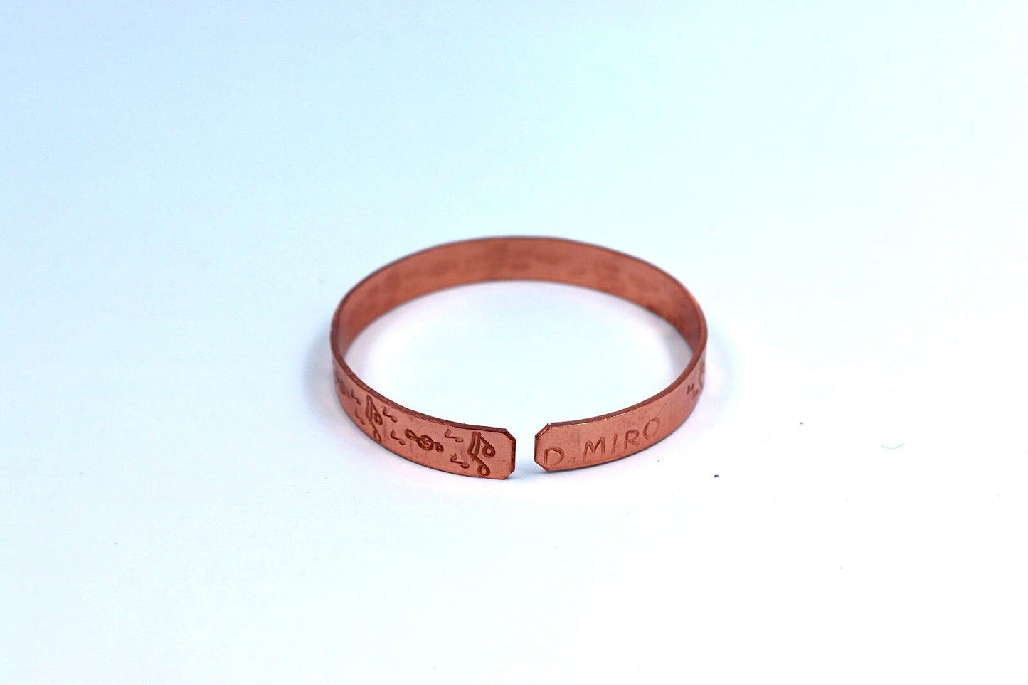 copper bracelet with Musical notes