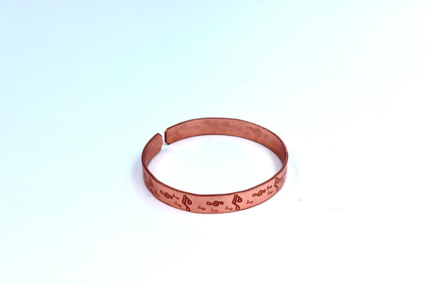 copper bracelet with Musical notes