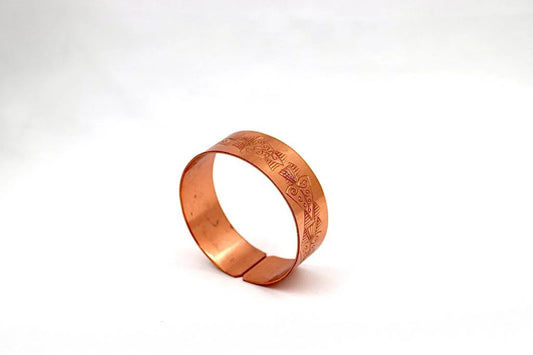 copper bracelet with a unique design