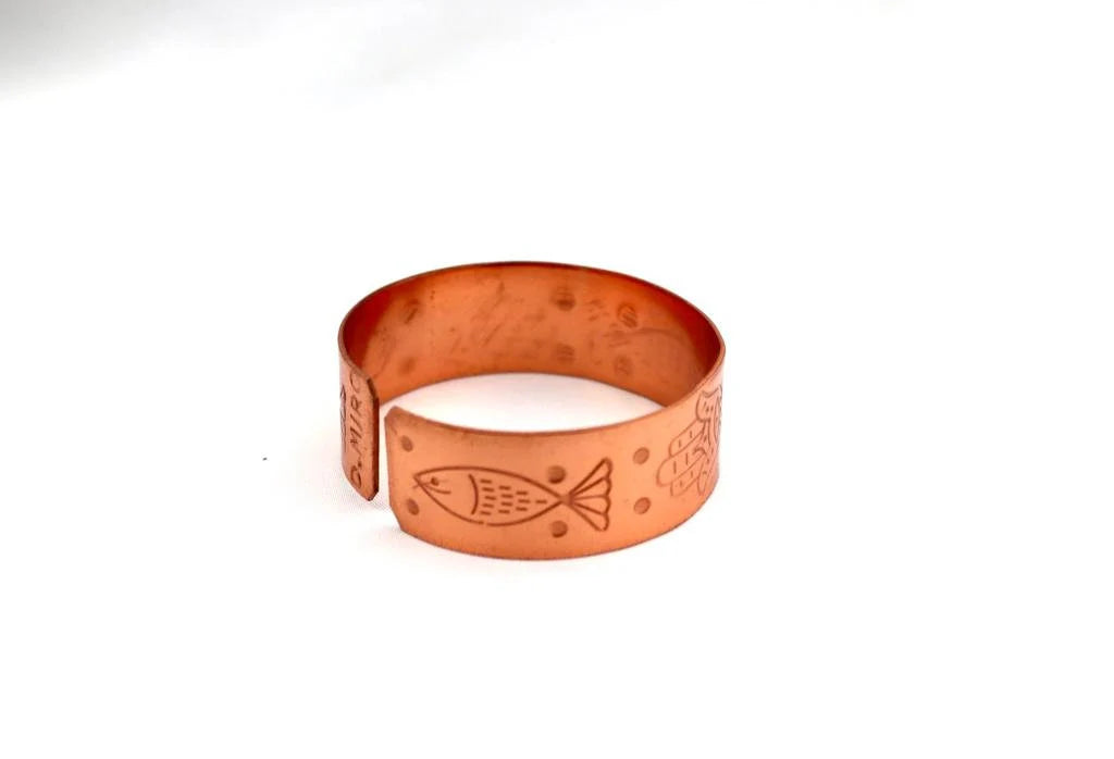 copper bracelet with Fish