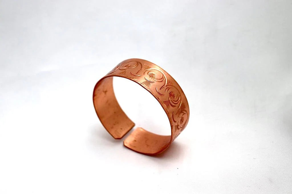 copper bracelet with a unique design