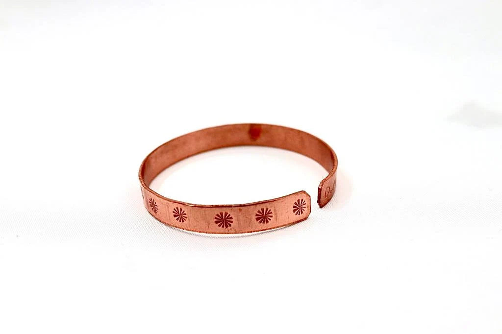 copper bracelet with: ״I am for my beloved and my beloved is for me״ in Hebrew"