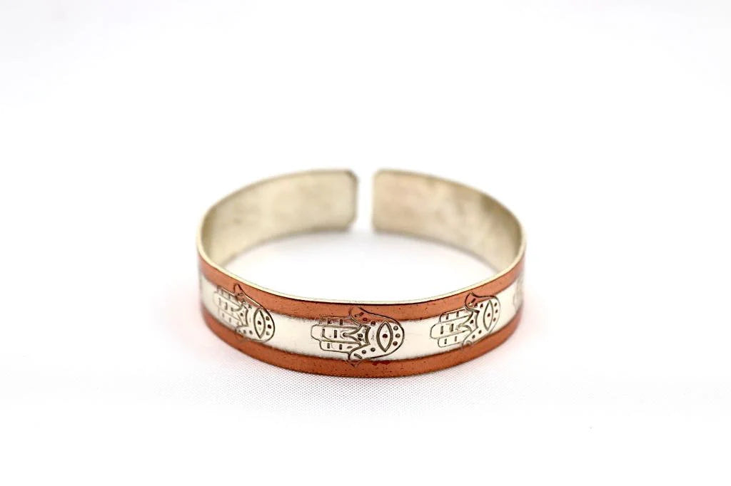 copper bracelet with Hamsa