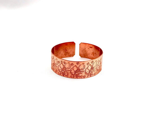 copper bracelet with Pomegranates