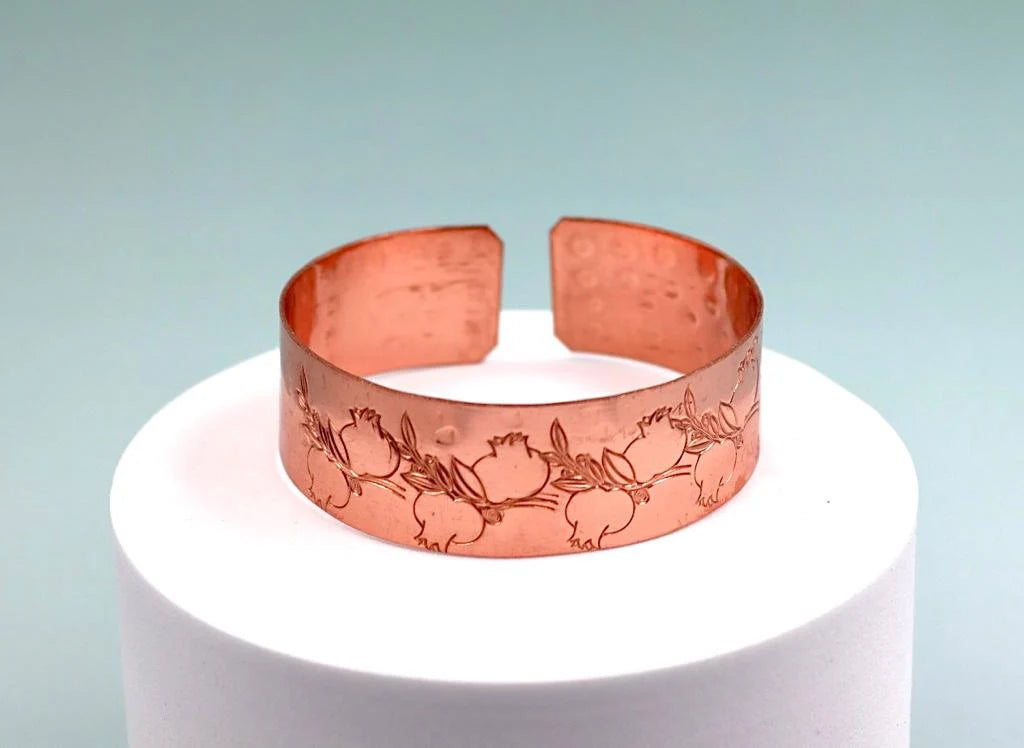 copper bracelet pomegranate