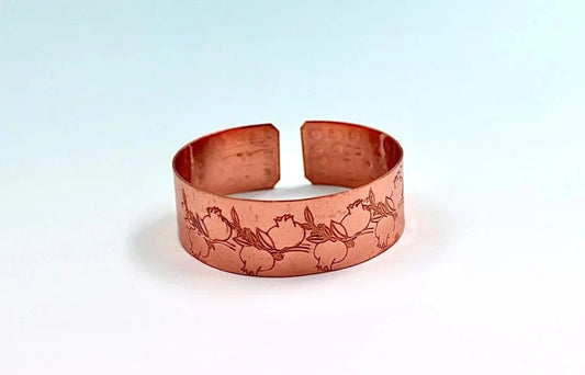 copper bracelet pomegranate