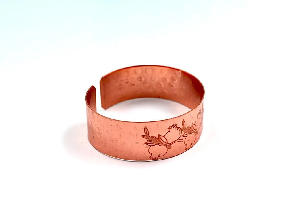 copper bracelet pomegranate