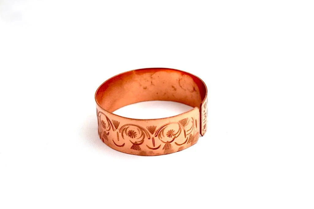 copper bracelet with a unique design