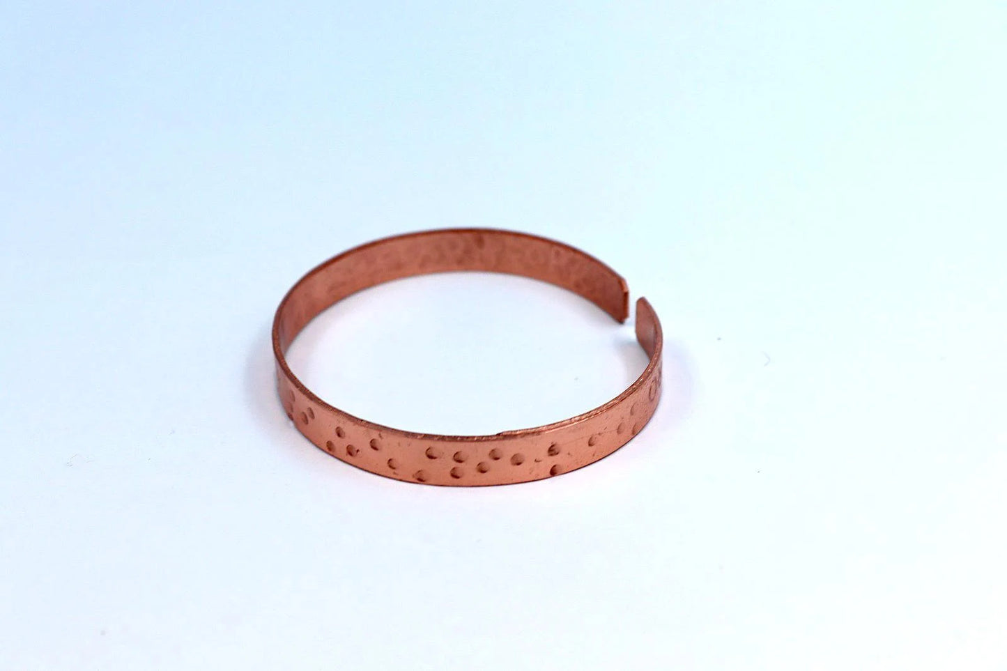 copper bracelet with a unique design