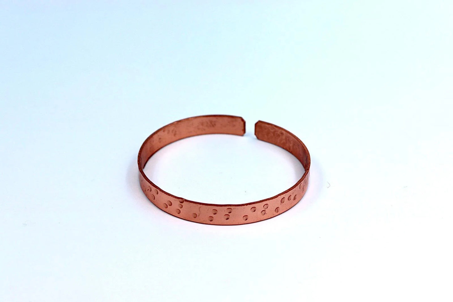 copper bracelet with a unique design