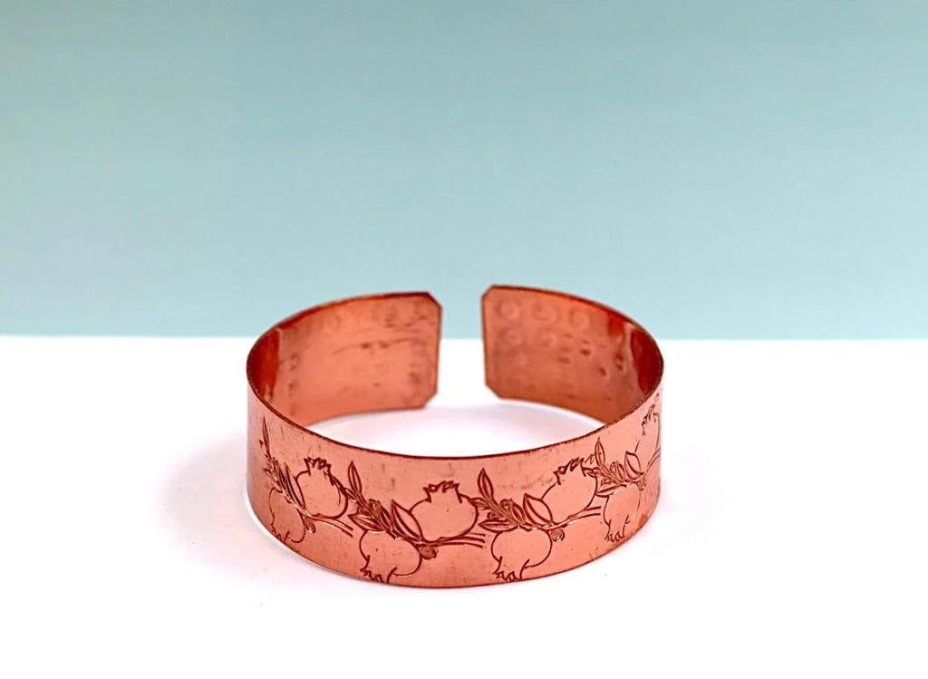 copper bracelet pomegranate