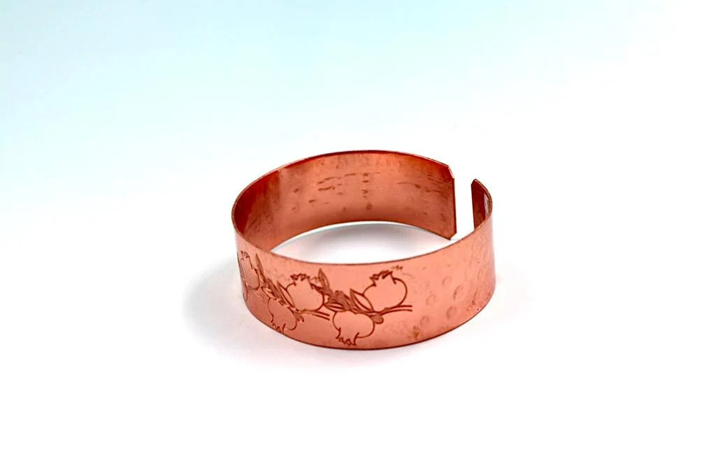 copper bracelet pomegranate