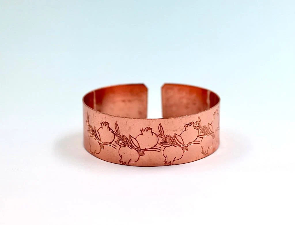 copper bracelet pomegranate