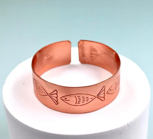 copper bracelet with Fish