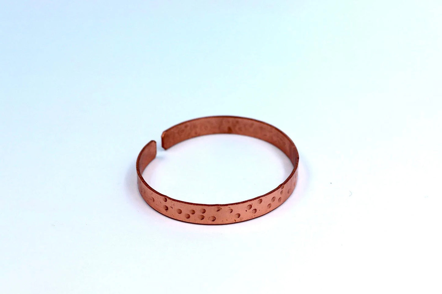 copper bracelet with a unique design