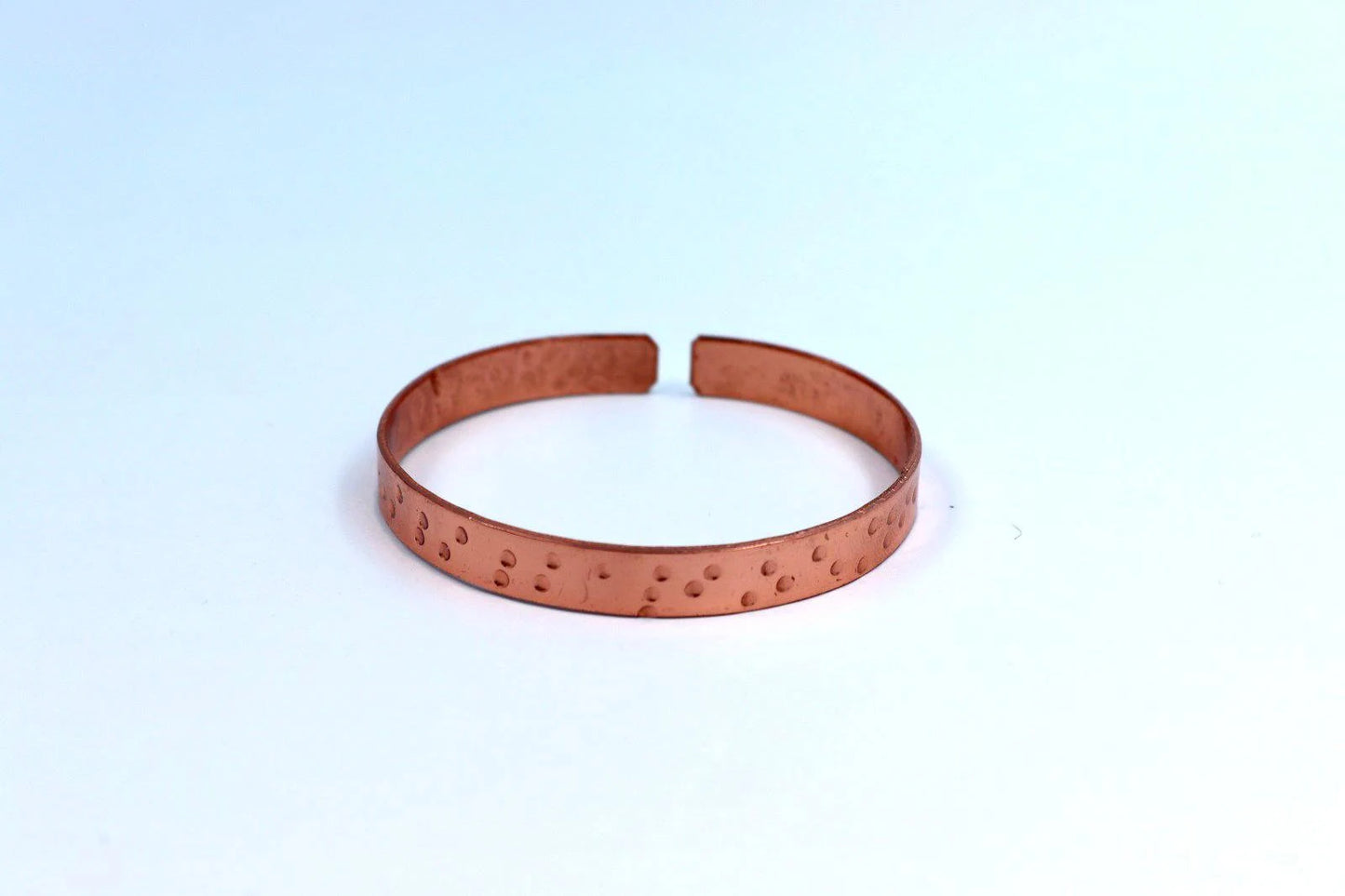 copper bracelet with a unique design