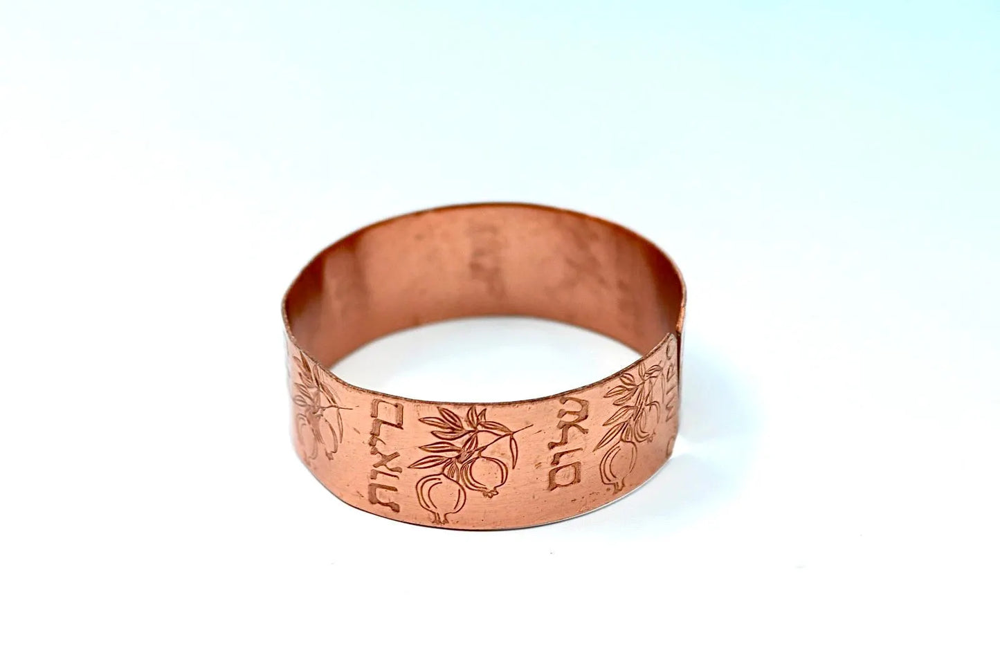 copper bracelet pomegranate with blessing